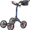 Bag Boy Quad Pro Push Cart, Navy/Red