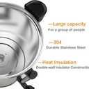 Commercial Coffee Urn, 100-Cup 16L Double Wall Stainless Steel Large Percolate Coffee Maker Electric Hot Water Urn Dispenser for Parties Office Catering Events