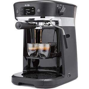 Mr. Coffee All-in-One Occasions Specialty Pods Coffee Maker, 10-Cup Thermal Carafe, and Espresso with Milk Frother and Storage Tray, Black