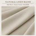 108 Inch Pinch Pleat Semi Sheer Curtains 108 Inches Long for Bedroom Living Dining Room Neutral Farmhouse Light Filtering Burlap Thick Linen Pinch Pleated Window Curtain 2 Panels Oatmeal Beige Sand
