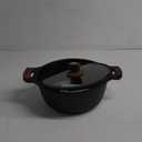 Nonstick Stock Pot,6.5 Qt Elegant Aluminum Ceramic Casserole with Pour Spout Lid, Induction Bottom