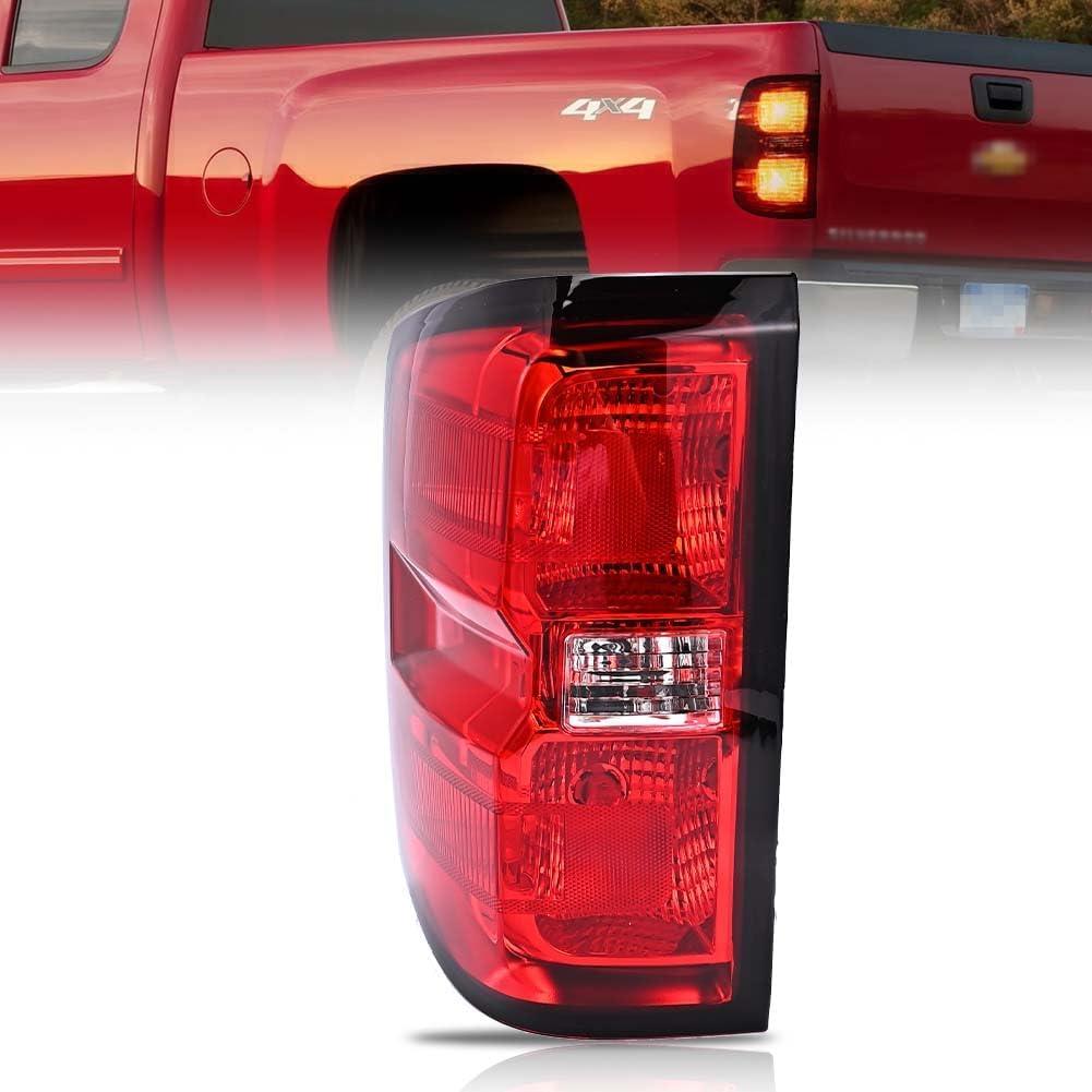 Left Tail Lights for 2014-2019 Chevy Silverado 1500 2500HD 3500HD, 2015-2019 GMC Sierra 3500HD, 2019 Silverado 1500LD, Tail Light Assembly Driver Side Taillights, Brake Rear Lamp, 1 PC