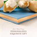 Wedding Guest Book,10 * 8in Guest Book for Wedding Receptions, Baby Shower, Funeral, Birthdays, and Celebration Events, 100Pages Polaroid Decorations 2 Stickers and a Pen(Blue)