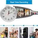 Wireless Hidden Camera Nanny Cam Clock 1080P FHD Hidden Spy Cameras for Home Real-Time View Motion Detection WiFi Wall Clock Security Camera Indoor No Audio