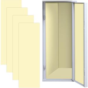 4 Pcs 36 x 12 Inches School Locker Magnetic Wallpaper Removable Locker Accessories Decor Wall Magnetic Sticker Trimmable Easy Install for Student School University Office(Milky White)