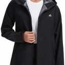 LAZAWG Rain Jacket Women Waterproof Lightweight Raincoat with Hood Windbreaker Rain Coat for Outdoor Travel.M