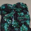 Women's Swimsuit One Piece Tummy Control Bathing Suit Ruched Vintage Push Up Swimwear, M