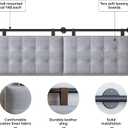 Headboard for King Size Bed, Wall Mounted Headboard with Fine Linen Upholstery and Button Tufting, Adjustable Heigh Head Board for Bedroom (Grey, King)
