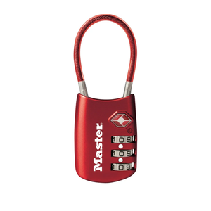 Master Lock 4688D Set Your Own Combination TSA Approved Luggage Lock, Pack of 1, Red