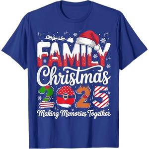 Family Christmas 2025 Matching Outfit Xmas Squad Santa T-Shirt Small