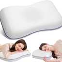 Ergonomic Memory Foam Pillow, Cervical Neck Pillow for Neck Support, 14.07*23.51*4.28 inch