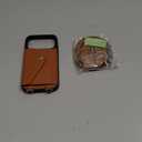 LUCKYCOIN Crossbody Wallet Phone Case for iPhone 17 Pro,100% Genuine Leather Wallet Phone Case with Expandable Flip Card Holder,Phone Purse for Women with Adjustable Removable Strap - Pebble Brown