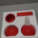 Bathroom Accessories Set,4 Pcs Red Ceramic Bathroom Accessory Set Complete with Toothbrush Holder, Tumbler, Lotion Dispenser, Soap Dish Perfect for Bathroom Theme Gift