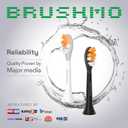 Brushmo All-in-One Replacement Toothbrush Heads, Compatible with Philips Sonicare Click-on Electric Toothbrush Handles, 4 Standard Replacement Heads, BM994, White