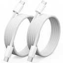 Eettvekd USB C Cable, USB C to USB C Cable 3FT 2 Pack, 60W Type C Fast Charging Cable for iPhone 17/16/15 Pro Max/Pro/Plus, Nylon Braided iPhone Charger Cord for iPad and MacBook