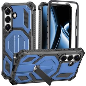 for Galaxy S26 Case, [Compatible with MagSafe] [Invisible Kickstand] [Military-Grade Drop Protection] Heavy Duty Protective Shockproof Phone Cover for Samsung Galaxy S26,Blue