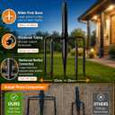 10 Pack String Light Poles for Outside, Adjustable Metal Patio Light Poles