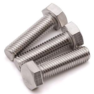 3 x 1/4-20 x 1/2" (20 PCS) Stainless Steel Hex Bolts, Hex Head Screws, Full Thread, Coarse Thread, Plain Finish, Machine Thread, Stainless Steel 304 (18-8)