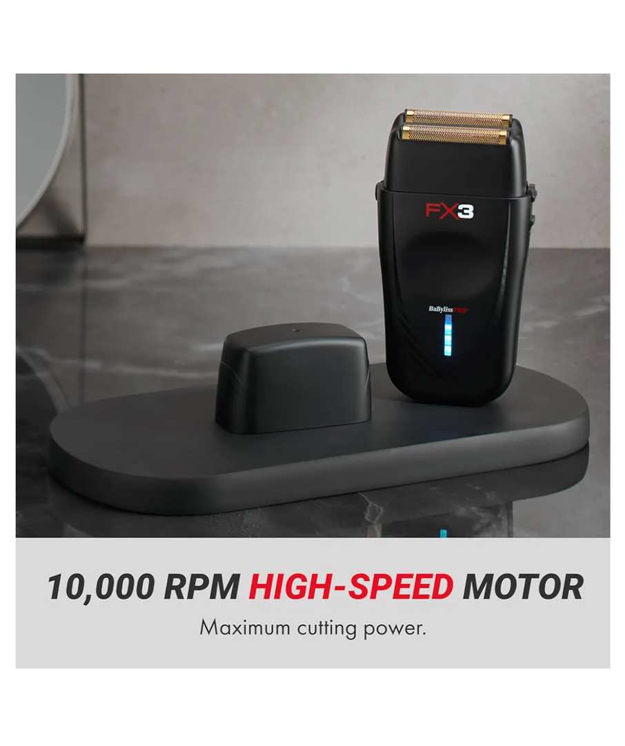 BaBylissPRO Barberology Double Foil Shaver FXX3SB FX3 Professional High-Speed Electric Shaver