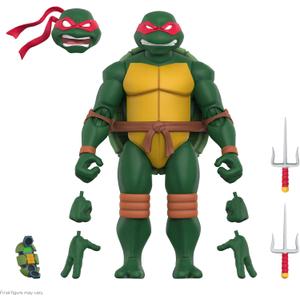 Super7 ULTIMATES! Teenage Mutant Ninja Turtles Raphael - 7" TMNT Action Figure with Accessories Classic Cartoon Collectibles and Retro Toys