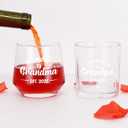 Futtumy Grandma Grandpa Gifts, Promoted To Grandparents Est 2025 Whiskey Glass, Gifts for Grandma Grandpa Grandparents, New Grandparent Gift for Christmas, Pregnancy Announcement for Grandparent