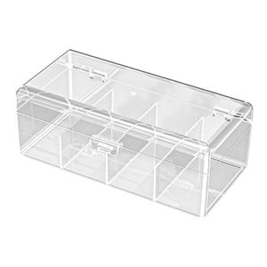 CoudarTitie Trading Card Storage Box, Cardboard Storage Box, Desktop Storage with Divider Cardboard Holder Acrylic Card Organizer,