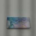 Ultra Slim Womens Wallet Minimalist Thin Long Leather Bifold Wallet RFID Blocking Card Holder Organizer with Zipper Coin Pocket Ladies Girls Gift Purse, Gradient Marble