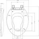 Built-In Toddler Toilet Seat, 19" Elongated White Potty Training Seat with No-Wiggle Design, Easy Install and Detachable for Both Child and Adult Use