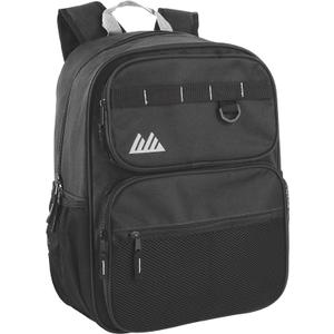 Travel Backpack for Men and Women, Spacious Work Daypack with Water Bottle Pockets (Black) 2 Pack