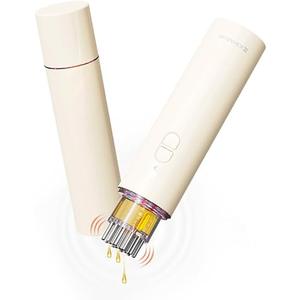 Kimairay Electric Hair Oil Applicator and Scalp Massager 2 in 1, Latest Scalp Applicator for ALL Hair Essential Oil Serum, Electric Quantitative Liquid Dispensing Brush Handheld Dispenser Comb, White