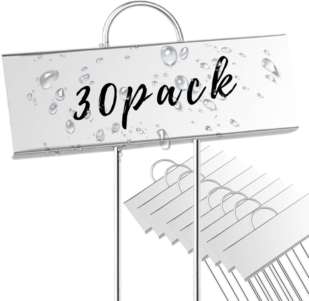 30-Pack Metal Plant Labels Weatherproof Garden Markers, Garden Label Markers Outdoor for Plants Vegetables Herb Seedlings Flowers,with a Pen