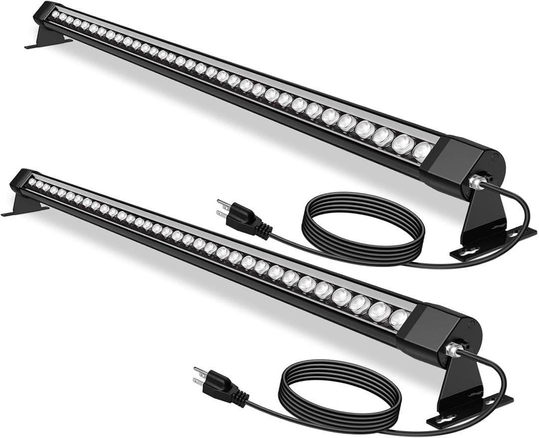 2 Pack Outdoor Wall Washer Lights , 72W 5000K Daylight White Wall Washer Lighting, IP67 Waterproof 4ft 120V Linear Led Wall Light Bar for Outdoor Indoor Building Sign, Hurches, Garden, Courtyards Lighting