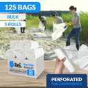Reli. 40 to 45 Gallon Trash Bags Heavy Duty | 125 Trash Bags with Ties | Super Sizeable, Clear, Serious Garbage Cleanup