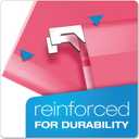 Pendaflex Reinforced Hanging File Folders, Letter Size, Pink, 1/5 Cut, 25/BX (4152 1/5 PIN)