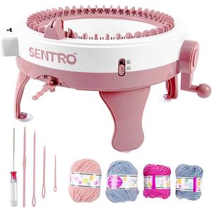 Yohencin SENTRO 48 Needles Knitting Machines with Row Counter, Smart Weaving Loom Knitting Round Loom Knitting Board Rotating Double Knit Loom Machine Kits for Adults and Kids