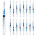 100 Pcs -2.5ml Luer lock Syringe with 23ga (25mm) Needle, Individually Packaging Disposable Plastic Syringes and Needles for Scientific Labs, Industrial, Animal and Pet Supplies