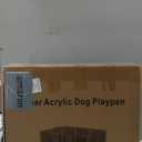 Clear Acrylic Dog Playpen, Indoor Pet Fence with Clear Panels, Easy to Assemble & Clean, Suitable for Rabbits, Cats, Hedgehogs, Small Dogs (39 Inch, 8 Panels) (23.6 inches high, Bright white)