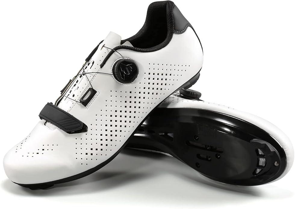 Santic Men's Cycling Shoes Road Cycling Riding Shoes Road Bike Shoes with Buckle- Roadway, Size 9