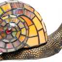 Dale Tiffany TA15173 Snail Tiffany Accent Table Lamp, Antique Bronze