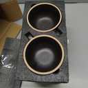 Coffeezone Set of 6 Cups Vintage Design 12 oz Professional Barista Ceramic Latte Art Cappuccino Cups Set (Rough Black * 6)