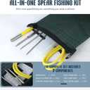 Hawaiian Sling Fishing Spear 5ft Fiberglass Travel Pole Spear 3 Prong Hand Spear Pole Spear Fishing Equipment Harpoon Spearfishing Gear Spear Gun for Spearfishing, Snorkeling, Scuba Diving, Freediving