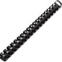 Binditek 50 Pack Plastic Binding Comb Spines, 1 Inch Diameter, 225 Sheet Capacity, 19 Ring, for Letter Size, Black, for Students and Coworkers
