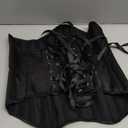 SHYMMUO Corset Tops for Women Strapless Bustier Lace Up Back Waist Trainer Sexy Club Party Renaissance Outfit (Small, Black)