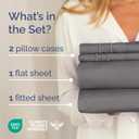 Queen Size 4 Piece Sheet Set - Comfy Breathable & Cooling Sheets - Hotel Luxury Bed Sheets for Women and Men - Deep Pockets, Easy-Fit, Soft and Wrinkle Free Sheets - Dark Grey Oeko-Tex Bed Sheet Set