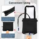 Catheter Bag Holder for Men Women with Drain Tube Cover, Adjustable Strap, Leg Foley Catheter Bag Cover, Nephrostomy Bag Holder, Urine Drainage Bag Holder for Wheelchair, Walker, Bed (Black)