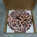 Mxocom Leopard Wall Clock Cheetah Fur African Animal Print 10 Inch Silent Non Ticking Battery Operated Clock Vintage Round Clock for Living Room Bedroom Bathroom Office Decor