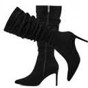 Elisabet Tang Women's Mid Calf Boots Pointed Toe Tall Boots 3 In Stiletto High Heel Sexy Long Boots Side Zipper Fashion Dress Shoes (7)