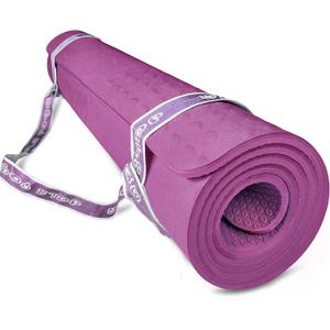 JELS Extra Wide Premium TPE 10MM PRO Yoga Mat - Comfortable & Thick Exercise Mat with Carry Strap, Ideal for Yoga, Pilates, Aerobics, and Live Streaming Workouts (purple(single layer))