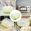 DOITOOL Microwave Steamer for Cooking Vegetables, Plastic Microwave Vegetable Steamer with Lid for Vegetables Prep Seafood Cooking (Random Color)