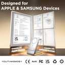 Wireless Charger 5 in 1 Magnetic Charging Station Stand with Portable Power Bank for Apple/Samsung Multiple Devices for Apple Watch 10-2,iPhone 16 15-12 Pro Max/Samsung Galaxy S25 Ultra S24-S8